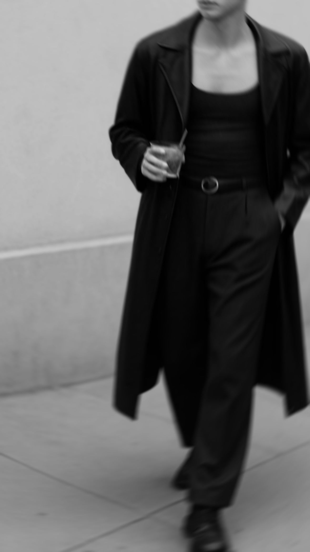 FAUX LEATHER TRENCH COAT